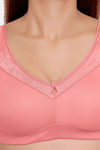 Juliet Double Layered Non-Wired Full Coverage Minimiser Bra - Onion Pink — thumbnail 5